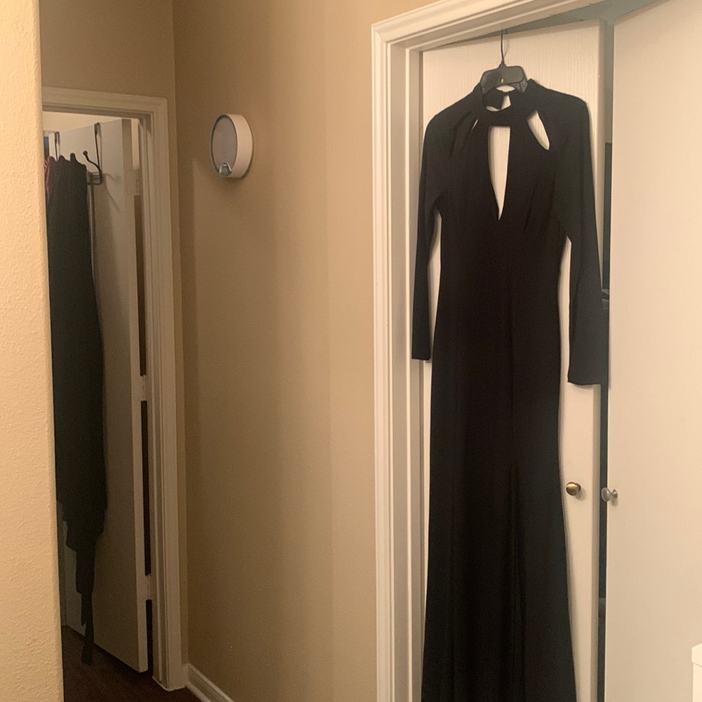 Black long dress with slit